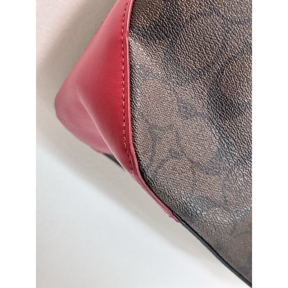 Coach City Zip Tote F58294- Shoulder Bag/Handbag/Purse Pink/Red leather Trim - Picture 6 of 16